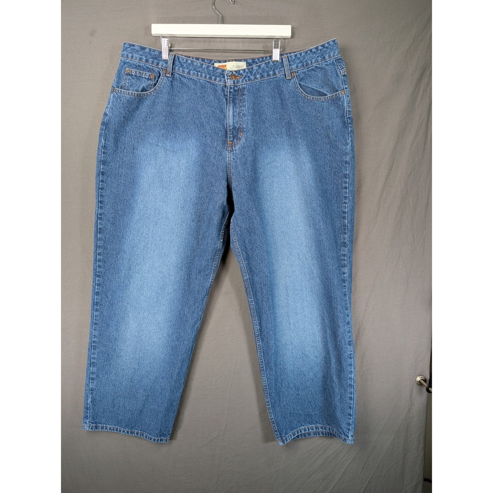 Route‎ 66 Classic Blue Denim Jeans Womens Size 26A Straight Leg Mid Wash